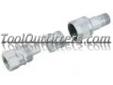 "
OTC 9196 OTC9196 Complete Quick Coupler, 3/8"" NPT
Precision designed and built for high pressures. Permits disconnecting hose without loss of oil.
Ideal for use in body shop equipment applications.
Works with OTC No. 1515 and 1513 collision repair