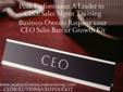 Request Your Complimentary CEO Growth Barrier Information Package Uncover the Top Sales & Growth Obstacles facing Business Owners Visit http://www.peakperformancesalestraining.com/CEOSolutions/CEOToolKitgs to request your Kit