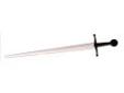 "
CAS Hanwei PR9020 Composite Single Hand Sword White Blade, Black Guard, Handle, Pommel
The blades are designed to flex in the last one-third of their length towards the tip, allowing for much safer thrusting than with conventional wooden wasters or