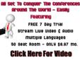 Unbelieveable Value Available To You
Visit: http://4mybizz.gvowebcasts.com
Talk And Video Is CHEAP, Real Cheap, Contact And Conference With Anyone Around The World At NO-COST
Communicate With Anyone, Anywhere, Anytime Business Or Pleasure, Today At