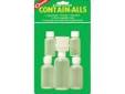 "
Coghlans 8525 Contain-Alls
Containers for every pourable liquid or solid such as instant coffee, cooking oil, pills, lotion, etc.
Features:
- Lightweight and flexible
- Reusable
- Interchangable caps
- Food safe plastic
Set Includes:
1 - 4oz. Bottle
2 -