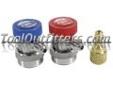 "
CPS Products QC14SET CPSQC14SET Conversion Style Coupler Set R12 to R134A
Features and Benefits:
Chrome manual couplers
Chrome body, aluminum anodized colored knob
6 ball design
1/4" SAE male fitting
Self sealing
"Price: $34.09
Source: