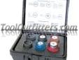 "
Assenmacher FZ 1002 ASSFZ1002 Cooling Adapter Set
Features and Benefits:
Applicable to many European vehicles
Use with any standard slant-style pressure tester
Made in the U.S.A.
Carrying case included
This set contains the following adapters: BMW345,
