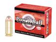 CorBon Pow'rBall 40 S&W, 135Gr Pow'rBall, 20 Rounds. The patented Pow'RBall projectile is a JHP bullet with a polymer ball crimped in the tip. This tip enhances feeding in those finicky feeding pistols but it also delays the expansion of the projectile