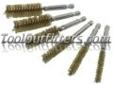 "
Innovative Products Of America 8081 IPA008081 6 Piece Brass Bore Brush Set
Features and Benefits:
Durable brass abrasive bore brushes
Â¼â Hex shank
Use on ports, tubes, bearings and other common wire brush applications
Do not exceed 600 RPM
Includes