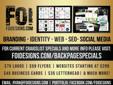 Foi Designs - Our professional Graphic Design firm is offering special deals on:
â¢ Websites
â¢ Logos
â¢ Flyers
â¢ Brochure Design
â¢ Business Cards
â¢ And More!
For more info and to read about the latest specials, click here!