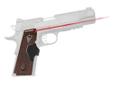 Crimson Trace 1911 Full Size Front Activation Walnut Laser Grips. The Crimson Trace 1911 Full Size Laser Grip features Walnut side panels and a rubber overmold activation button, these are the recommended Lasergrips for most 1911 shooters. Standard to