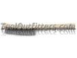 "
KD Tools KDS2310 KDT2310 Curved Handle Wire Scratch Brush
Features and Benefits:
Clean carbon, dirt and paint from metal and other surfaces with this wooden-handled brush
Overall length: approximately 14"
Bristle area: 3 x 19 rows, 1-1/8", trim and 6"
