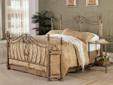 De Oro Brushed Gold Iron Bed
Â Decorative Bed With Wrap Around Corner In An Brushed Gold Finish.
Â (Mattress / Night Stand are not included but available)
Â Queen List Price $619.............................. NOW $326
Â Night Stand List Price