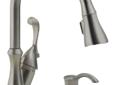 ï»¿ï»¿ï»¿
Delta 19950-SSSD-DST Arabella Single Handle Pull-Down Kitchen Faucet with Soap Dispenser, Brilliance Stainless
More Pictures
Lowest Price
Click Here For Lastest Price !
Technical Detail :
Pull-down spout swivels 360 degrees for easy access to all