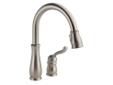 ï»¿ï»¿ï»¿
Delta Leland 978-SS-DST Single Handle Pull-Down Kitchen Faucet, Stainless
More Pictures
Lowest Price
Click Here For Lastest Price !
Technical Detail :
7-1/9 inch long spout
Diamond Seal Valve, Water is never in contact with lead.
Single lever handle
