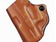Desantis Mini Scabbard Belt Holster, S&W Bodyguard .380, LH - Tan. Premium saddle leather, double seams and a highly detailed molded fit, make this exposed muzzle, tight fitting, two-slot holster a great choice for your favorite pistol. It features an