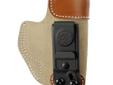 Desantis Sof-Tuck Inside Pant Holster, Glock 26 & 27, Walther PPS & PK380, RH - Tan. The SOF-TUCK is a new Inside Waist Band/Tuck-able holster with adjustable cant. It can be worn strong side, cross draw or on the small of the back. It is built from soft,