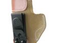 Desantis Sof-Tuck Inside Pant Holster, S&W Shield, LH - Tan. The SOF-TUCK is a new Inside Waist Band/Tuck-able holster with adjustable cant. It can be worn strong side, cross draw or on the small of the back. It is built from soft, no-slip suede and