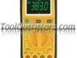 "
Universal Enterprises DM383B UEIDM383B Digital Multimeter
Features and Benefits:
Measures 750 Volts AC and 1000 Volts DC, amps, resistance and continuity
Extra large, 3-3/4 digit, 4000 count display
MAX capture mode
Diode check function
Rugged to