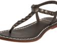 Buckle on this bare beauty and it?s summer wherever you go. Bernardo crafts the resort-ready Mojito sandal in supple leather and finishes off the t-strap with the rugged allure of antiqued metal rounds. A lightly padded footbed is surrounded by stylish