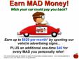 Advertise for us with a sign on your car, and earn up to $629 per month or more with very limited effort
on your part. Get ready! People will be getting in touch with you! The MAD
(MOBILE AD DISLAYER'S) have already emailed and called into our office and