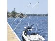 Mooring WhipsThe practical alternative to marine railways, davits and lifts, these fiberglass Mooring Whips are exceptionally strong, attractive and do not obstruct your waterfront view. Each Whip mounts with a durable cast aluminum base with built-in