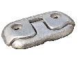 Dock Edge Flip-Up Dock Cleat 6" PolishedCast from solid Marine Grade Almag 35 aluminum and powder coated white or burnished using a special process to give a traditional metallic finish. Distinctive and highly functional, they are available in 3 sizes to