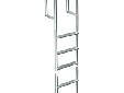 Aluminum Fixed 5 Step LadderThese durable ladders are ideal for sure-footed access to and from the water or boat and with a load capacity of 400 lb. these rugged ladders will stand the test of time. Perfect for seawalls or dock applications with varying