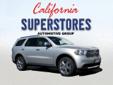 California Superstores Valencia Chrysler
Have a question about this vehicle?
Call our Internet Dept on 661-636-6935
Click Here to View All Photos (12)
2011 Dodge Durango Citadel New
Price: Call for Price
Exterior Color: Bright Silver Metallic
Model: