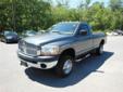 Midway Automotive Group
Free Carfax Report! 
781-878-8888
2006 Dodge Ram 2500 Regular Cab
Call For Price
Â 
Contact Sales Department 
781-878-8888 
OR
Call us for more info about Fabulous vehicle
Vin:
3D7KS26D26G202146
Color:
Gray
Engine:
V8 HEMI 5.7L