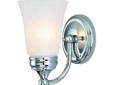Finish: Chrome Glass Description: Frosted Glass Number of Bulbs: 1 Type of Bulb: Incandescent, MediumVoltage: 120V Wattage: 100W Bulbs Included: No Safety Rating: UL,cUL Ships via: Small Parcel (UPS / FedEx) Overall Dimensions: 8"(h) x 5"(w) Extension: