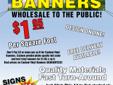 Don't Pay $2-$8 per square foot or more for your Custom Vinyl Banner Signs.
Custom Photo Quality Full Color Vinyl Banners Sign for $1.95 per square foot.
Use our online designer with templates to help with your design.
We also offer incredible prices on