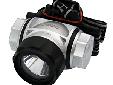 Dorcy LED HeadlightThis 145 lumen headlight features an intense beam of light that projects an output of 100 feet. The headlight is constructed of aluminum and it has a side mounted push button switch for greater ease of use. This durable 65 lumen