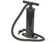 Stansport 436 Double Action Hand Pump
Made of lightweight non-corrosive plastic. Continuous stream-pumps air on both the up and down stroke making this pump ideal for large inflatables. Large non-kink hose with adapters to fit virtually any kind of valve