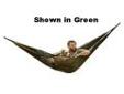 "
Grand Trunk DH-06 Double Parachute Hammock Crimson/Khaki
Truly the big daddy of portable hammocks! Weighs just over one pound and has over 60 square feet of usable space. Over 10 feet long and 6 Â½ feet wide, it is the biggest double parachute nylon