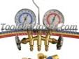 "
Mastercool 66773 MSC66773 Dual R-12/R-134A Brass Manifold Gauge Set
Features and Benefits
Heavy duty construction
Anti-flutter silicone dampened gauges smooth out needle movement
Easy grip all metal side mounted knobs
Includes set of standard R-134A