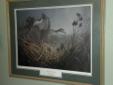 Scotch Pond-Pintails by Robert Wyatt. 1986 Waterfowl Art Award Painting numbered 1120/5000. Excellent condition. Matted, framed and (Seal Stamped). Wood decoy is in excellent condition as well. Askng $475. Size including frame is 31"W x 25 1/2"H. Decoy is