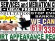 Having DUI problems? The DMV only gives you 10 Days to RESPOND! Let A1Legal Services and Mediation Centers keep your life from RUINATION!
CALL TODAY!1-661-322-0595 1-855-411-2643 http://www.A1LegalServicesAndMediationCenters.com 
â¢ Location: Bakersfield,