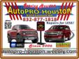 Heater. Transmission or Engine problems? Brakes Squealing? No Start? No Problem! Call AutoPRO-Houston.
Tired of Dealership Prices and Mechanics that don't know what they are doing?
We will waive the diagnostic fee if we do the work!
AutoPRO-Houston