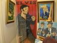 Elvis Bamboo Hand Painted Beaded curtain.
This is very Rare Hand Painted Beaded Curtain BAMBOO
Measures W 36" x H 79"
90 Strands across
We have a Professional Elvis Presly Collector He has consigned several one of a kind pieces of Elvis memorablia
Elvis