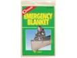 "
Coghlans 8235 Emergency Blanket
A compact, lightweight blanket made from aluminized, non stretch polyester. Stays flexible in freezing temperatures. Reflects
body heat back to body. Wind and waterproof.
Specifications:
- Size: 52"" x 82.5"" (132 x 210