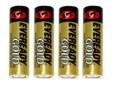 Eveready AA 4 PackSpecifications:- Product Type: General Purpose Battery- Battery Size: AA- Packaged Quantity: 4- Battery Chemistry: Alkaline- Output Voltage: 1.5 V DC
Manufacturer: Energizer
Model: A91BP-4
Condition: New
Price: $2.08
Availability: In