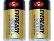 Energizer Eveready Gold Alkaline C Batteries designed to deliver superior run time for high-tech devices like digital cameras, flashlights, trail cameras, MP3 players, digital camera binoculars and electronic toys image. Eveready Gold Alkaline Batteries