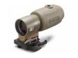 EOTech G23.FTS Gen II Magnifier 3x Flip to Side Tan. The EOTech G23 Magnifier offers fast transitioning from 3x to 1x, tool free azimuth adjustment, incredible field of view and an adjustable diopter for improved, more precise focusing. The G23 is an