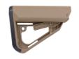 This buttstock integrates the materials and practices needed to satisfy the government, along with the rugged functionality demanded by tactical forces and enthusiasts. This buttstock has a contoured buttplate, made of a rubber-like material, that allows