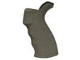 The ERGO-2 AR olive drab green pistol grip is uniquely designed to allow installation on both .223 and .308 AR/M4 lower receivers without a need for spacer inserts. This ambidextrous pistol grip features the SUREGRIP texture.Features:- A2 sized inner