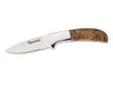 "
Browning 322664 Escalade Series Knife Drop Point, Brown
Escalade Series, Drop Point, Brown, Model 664
Description: Type - Fixed blade
Blades - 440-C stainless steel
Handles - Box elder burl
Features - Top-grain leather sheath
Description/Name Escalade