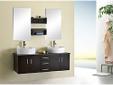 TYCROMEDIA.COM
Bathroom Furniture > Double Sink Bathroom Vanity
Espresso Finish Double Sink Bathroom Vanity Set
Crafted with a modern design, double vanity features clean lines and a distinctive design
Bathroom furniture has a concealed back drain located