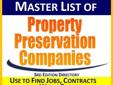 Excellent Source for Small Biz Contracts: NEW Property Preservation Companies Directory
How to Get Work Orders and Contracts with Property Preservation Companies
The property preservation industry (also known as the foreclosure cleanup industry) has a