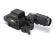 "
EOTech HHS II EXPS2-2 HWS, G33 magnifier and (STS)
Regardless of the scenario this HHS provides an unparalleled advantage when transitioning from short to long range shooting. The EXPS2-2 offers true 2 eyes open shooting, a transversely mounted lithium