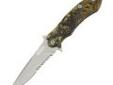 "
Remington Accessories 19070 F.A.S.T. Medium Folder, Mossy Oak Obsession/Stainless Steel
The Remington Sportsman Mossy Oak Obsession F.A.S.T. Folding Knife offers reliable cutting power with its 440 stainless-steel blade and serrated edge. The