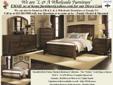 Newly arrived. This bedroom set has a stunning finish. Constructed of solid wood and select veneers in a cocoa brown finish. Wrought iron looking hardware carries a rich patina finish that looks beautiful against the warm tone of the case. Raised panels,