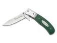 "
Browning 322772 Fast Task Green G-10
771 Fast Task Green G-10
- Folding pocket knife with flipper-assisted opening
- Blades: 440 stainless steel
- Handles: G-10
- Stainless bolsters
- Main Blade Length: 2 7/8"""Price: $8.75
Source: