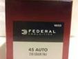 900 rounds of Federal 45 Auto for sale, 100 round FMJ value packs. $55 per box of 100
120 rounds of TulAmmo .223 for sale, 20 round FMJ. $15 per box of 20
I'm willing to negotiate or trade for pretty much anything. REDACTED
Source: